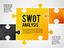 SWOT Analysis with Puzzle Pieces slide 1