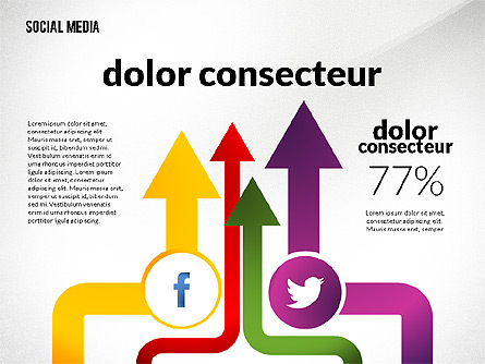Social Media Infographics Template Presentation Template, Master Slide
