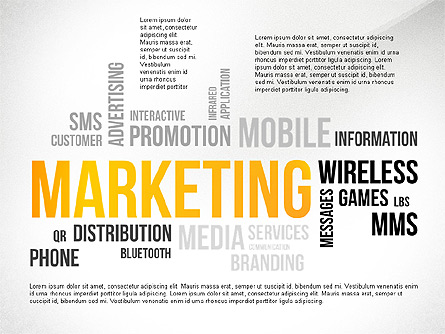 Marketing Word Cloud Presentation Template Presentation Template, Master Slide