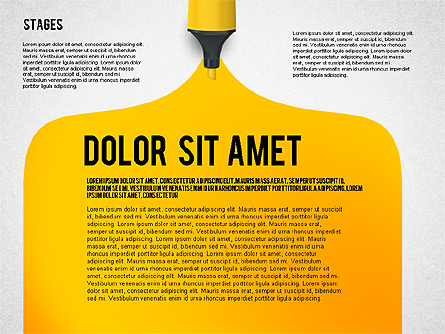 Stages with Marker Presentation Template, Master Slide