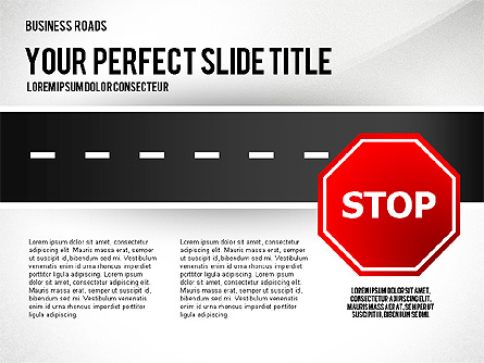 Road Junctions and Signs Presentation Template, Master Slide