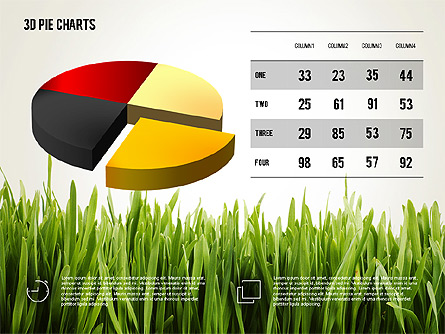 Presentation with Pie Chart and Table (data driven) Presentation Template, Master Slide