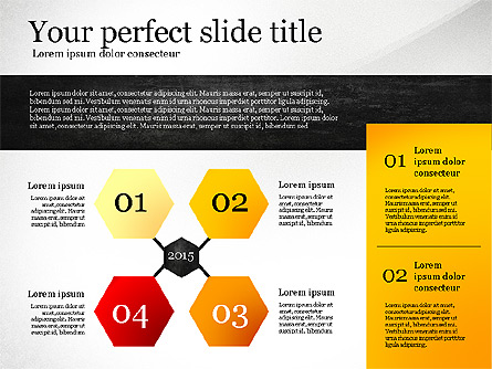 Presentation Template with Geometric Charts Presentation Template, Master Slide
