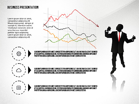 Business Presentation with Silhouettes Presentation Template, Master Slide