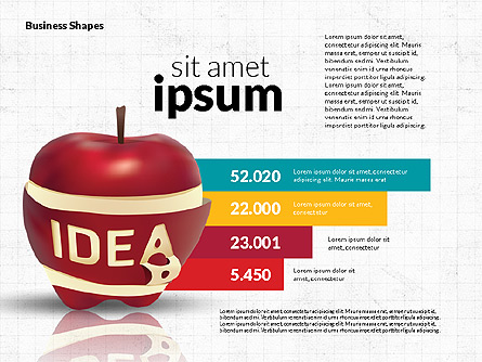 Infographics Stages with Apple Presentation Template, Master Slide
