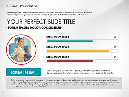 Elegant Business Presentation in Flat Design Presentation Template, Master Slide