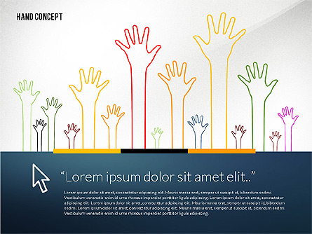 Hands Up Presentation Template Presentation Template, Master Slide