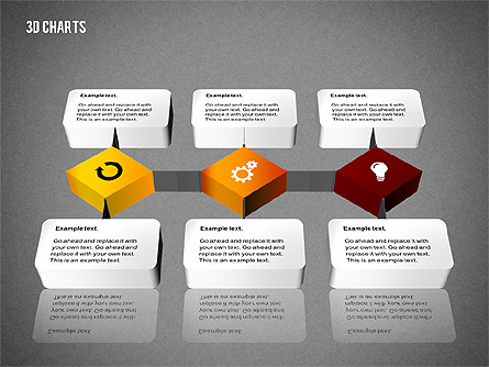 3D Process Flow Chart for Presentations in PowerPoint and Keynote | PPT ...