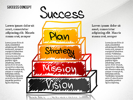 Success Pyramid Concept Presentation Template, Master Slide