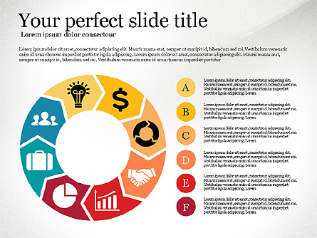 Circle Process with Icons Toolbox Presentation Template, Master Slide