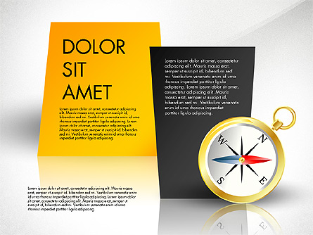 Options with Compass Presentation Template, Master Slide