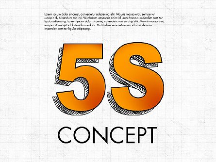 5S Diagram Concept Presentation Template, Master Slide