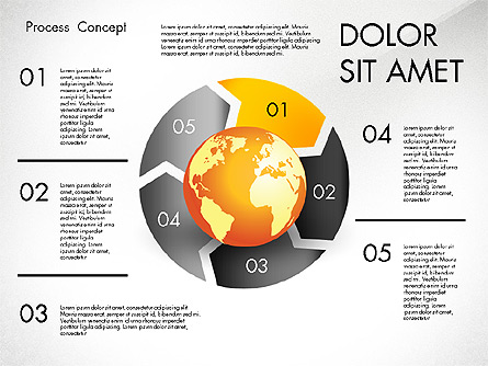 Process Toolbox with Globe Presentation Template, Master Slide
