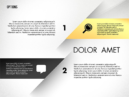 Options and Arrows Concept Presentation Template, Master Slide