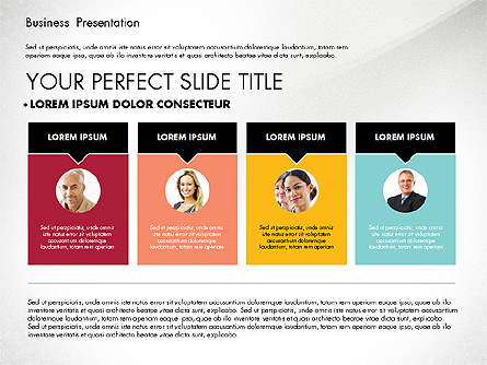 Business Presentation in Modern Colors Presentation Template, Master Slide