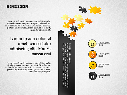 Business Concept Shapes Collection Presentation Template, Master Slide