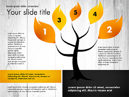 Stage Diagram with Tree Presentation Template, Master Slide