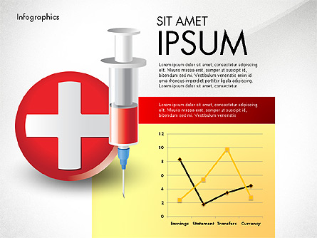 Medical Infographic with Data Driven Charts Presentation Template, Master Slide