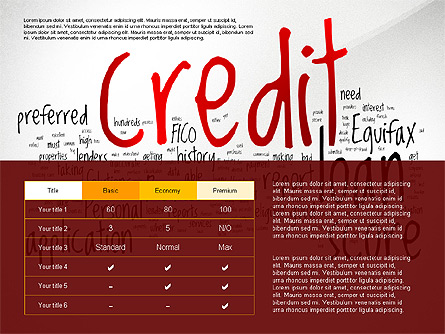 Credit Rating Presentation Template Presentation Template, Master Slide