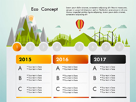 Eco Presentation Template Concept with Data Driven Charts Presentation Template, Master Slide
