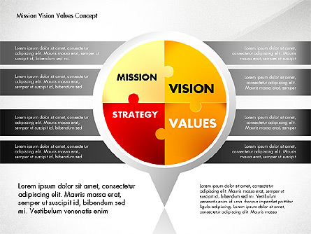 Mission, Vision and Core Values Concept Presentation Template, Master Slide