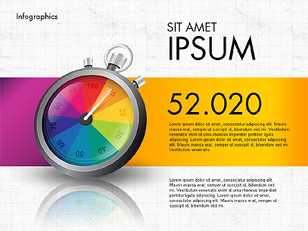 Productivity and Benchmark Infographics Presentation Template, Master Slide
