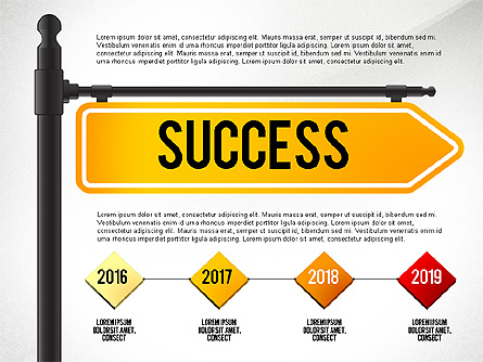 Presentation with Charts and Waymarks Presentation Template, Master Slide