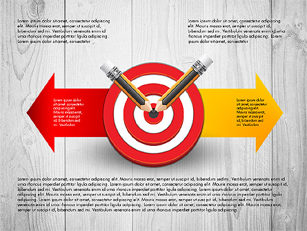 Process with Target Concept Diagram Presentation Template, Master Slide
