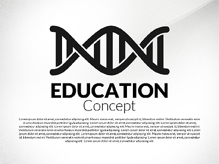 Education Report with Data Driven Charts Concept Presentation Template, Master Slide