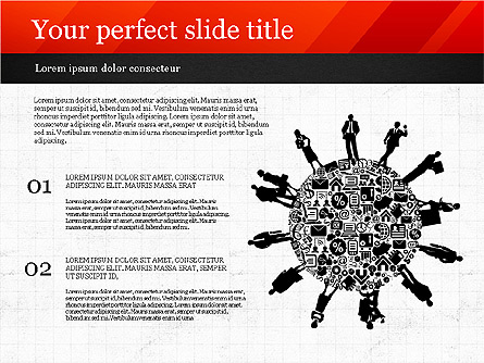 Presentation with Icons and Silhouettes Presentation Template, Master Slide