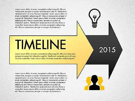 Timeline with Stages and Icons Presentation Template, Master Slide