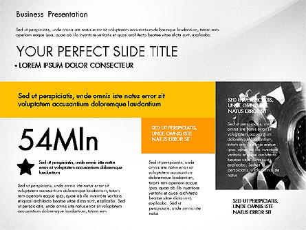Professional Business Presentation with Data Driven Charts Presentation Template, Master Slide