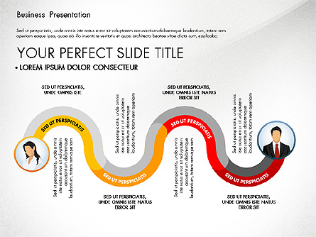 Business Presentation with Flat Designed Shapes Presentation Template, Master Slide