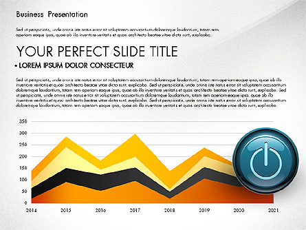 Process Diagrams and Power Button Presentation Template, Master Slide