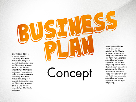 Business Plan Process Concept Presentation Template, Master Slide