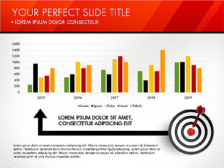 Business Report Slide Deck with Target Presentation Template, Master Slide