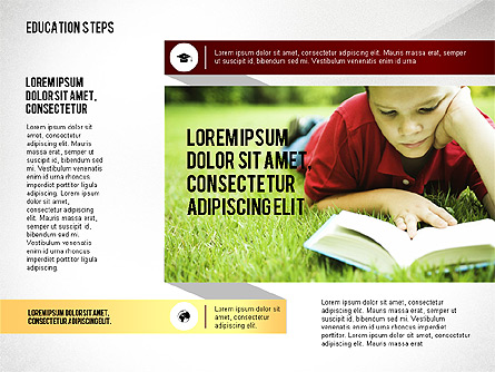 Education Steps Presentation Template, Master Slide