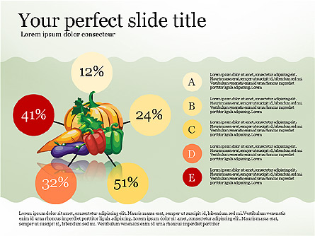 Nutrients in Food Infographics Presentation Template, Master Slide