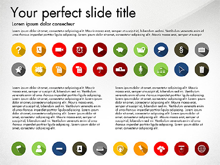 Flat Icons Collection Presentation Template, Master Slide