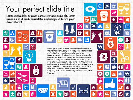 Flat Design Icons Presentation Deck Presentation Template, Master Slide