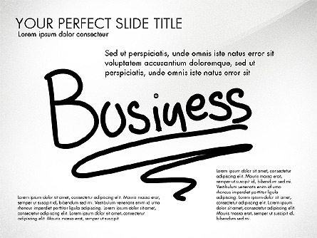 Sketch Style Business Presentation Presentation Template, Master Slide