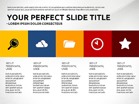 Flat Design Infographics Presentation Presentation Template, Master Slide