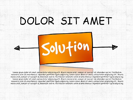 Problem Solution Process Diagram Presentation Template, Master Slide