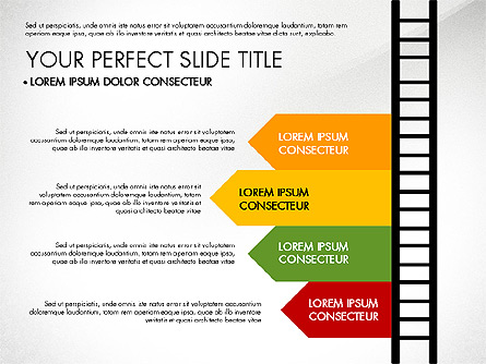 Process Arrows and Stages Presentation Template, Master Slide