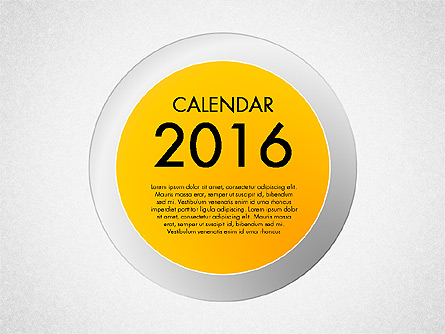 2016 Calendar Presentation Template, Master Slide