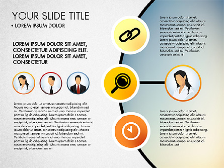 Business Circle with Icons Presentation Template, Master Slide