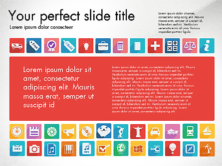 Vivid Presentation with Flat Design Icons Presentation Template, Master Slide