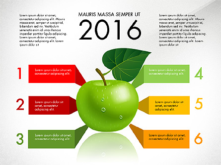 Green Apple Infographics Presentation Template, Master Slide