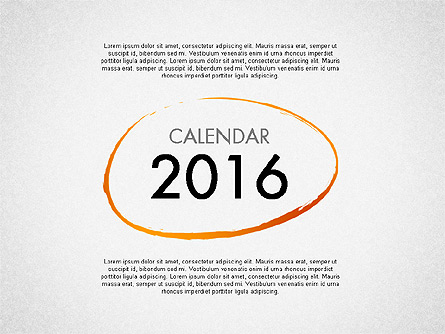Planning Calendar 2016 Presentation Template, Master Slide