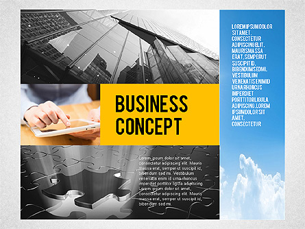 Consulting Company Profile Illustration Presentation Template, Master Slide